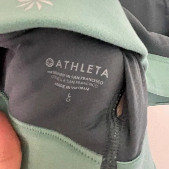 Athleta Green Criss-Cross Sports Bra - Picture 4 of 5